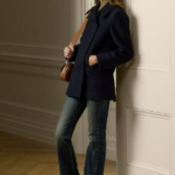 BNWT Authentic Ralph Lauren Collection Logan ouble-Faced Wool-Cashmere Peacoat - Picture 11 of 12